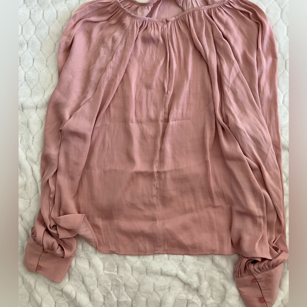Old Navy Pink Chiffon Long Sleeve Top Sz XL NWOT - Picture 6 of 8